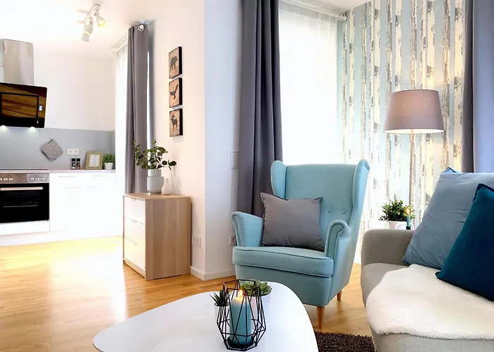 Apartamento Moderne Mit Bodentiefer Dusche, Waschmaschine Und Küche - Hoffi *